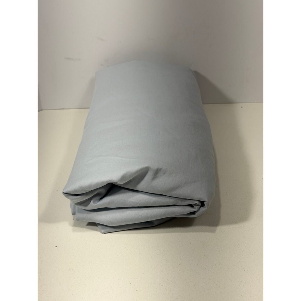 Hotel Collection King Flat Sheet 100% Egyptian Cotton Light Blue Made Portugal